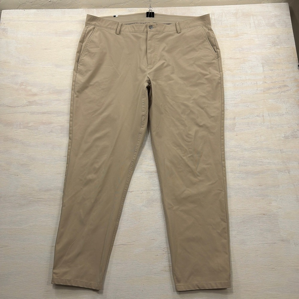 Rhoback Pants Performance Jogger 42 Regular Stretch Khaki Tan Mens